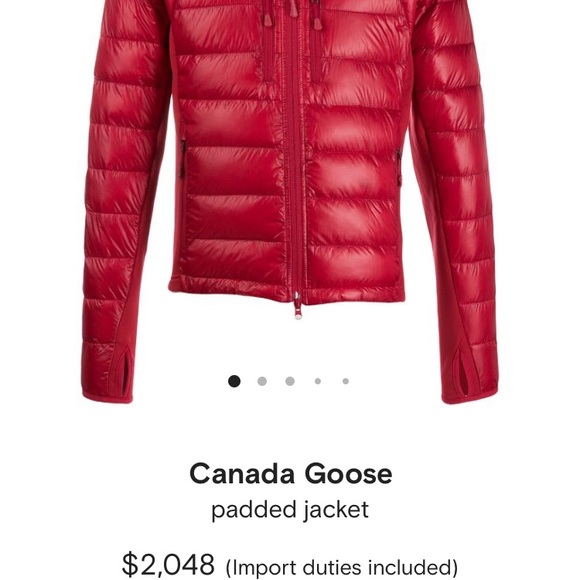 Red Canada goose jacket - Picture 2 of 5